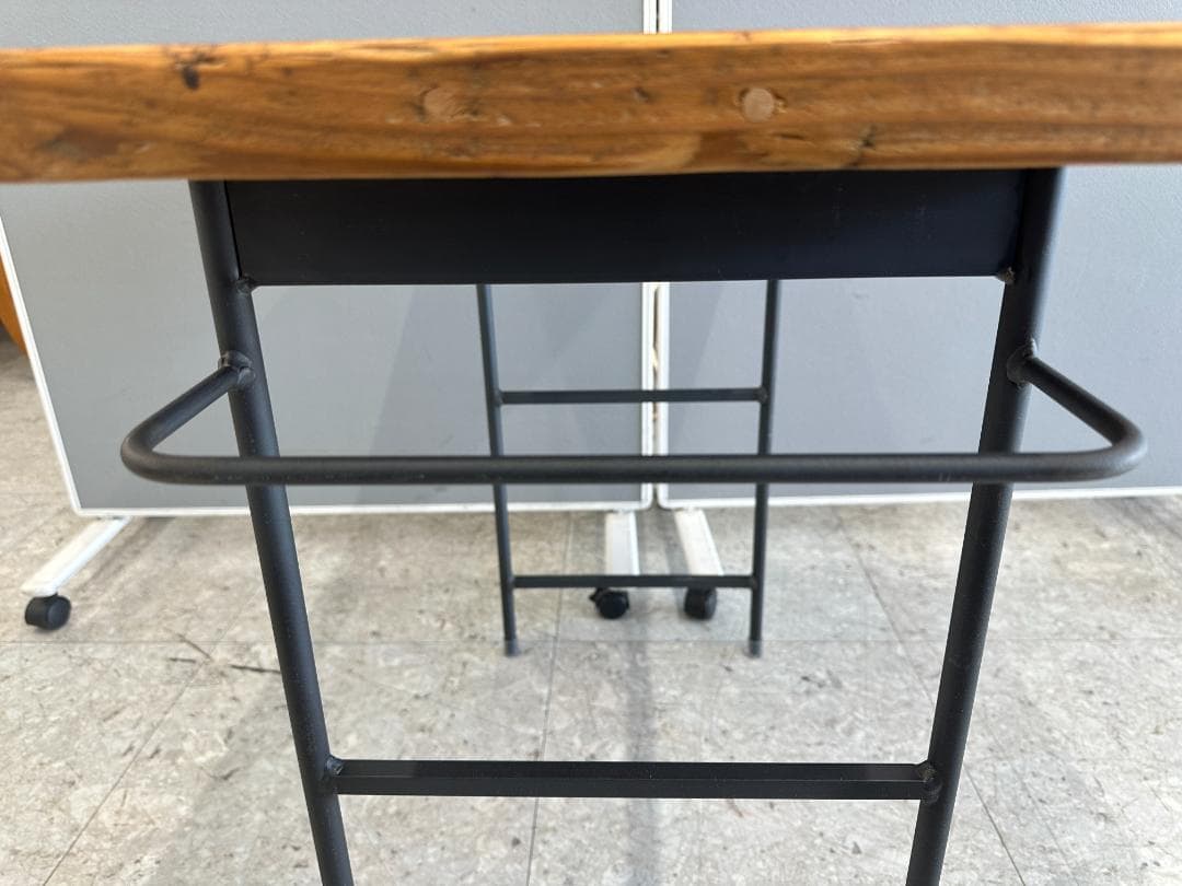 デスク　古材　天然木　アイアン　ブラウン