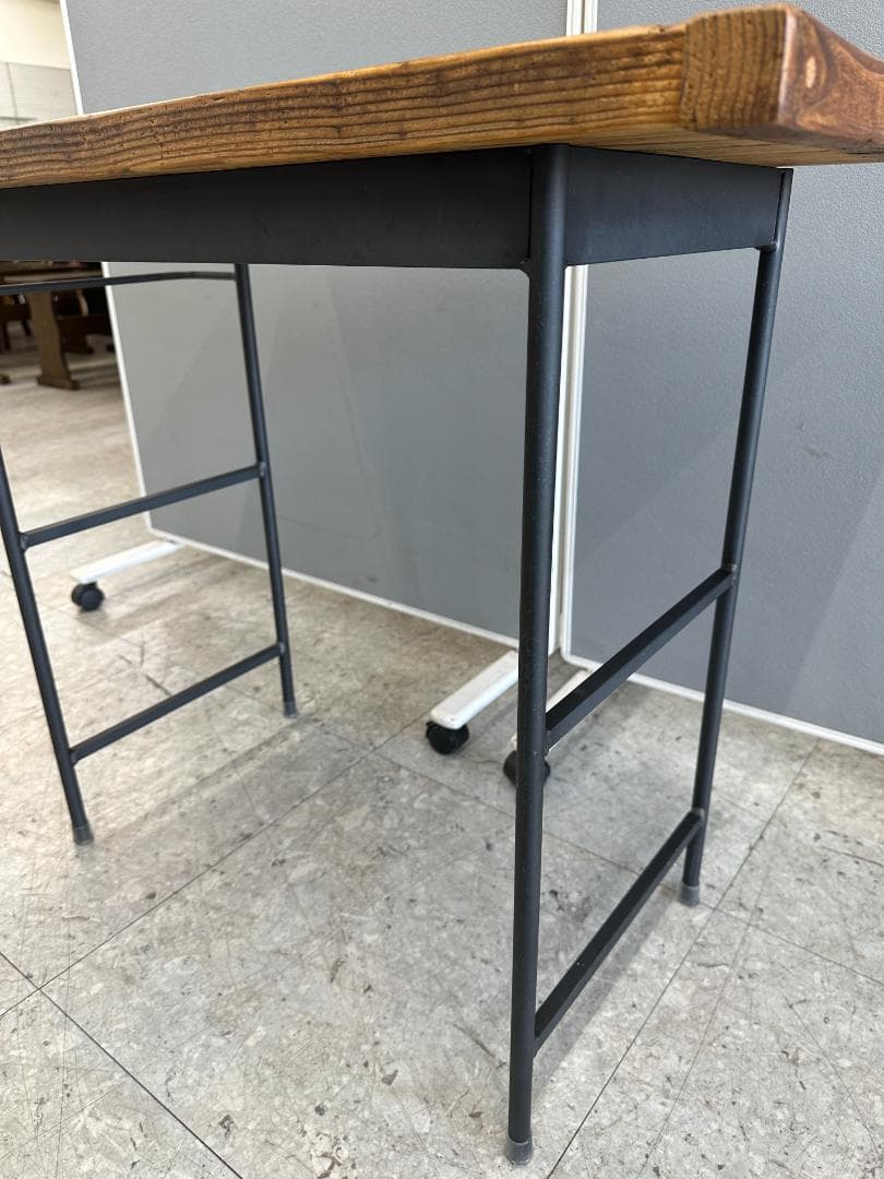 デスク　古材　天然木　アイアン　ブラウン