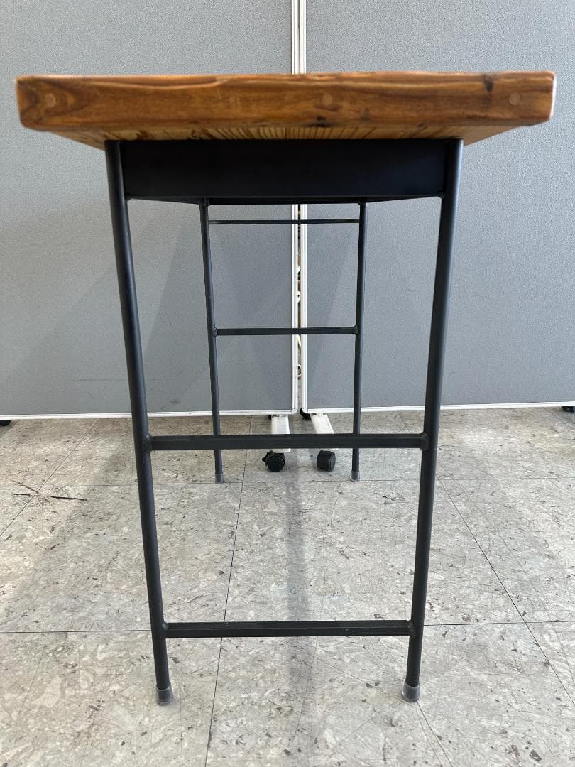 デスク　古材　天然木　アイアン　ブラウン