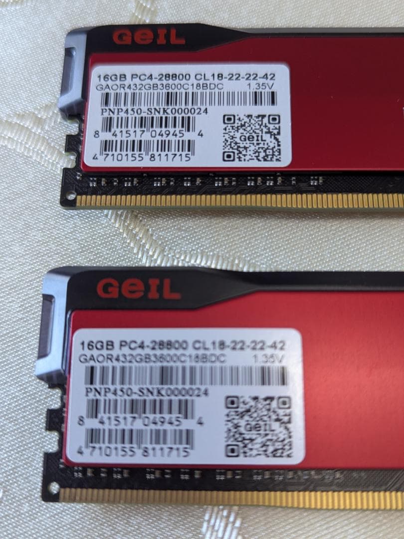 ら*と様 GeIL ORION DDR4 3600MHz 16GBx2(32GB