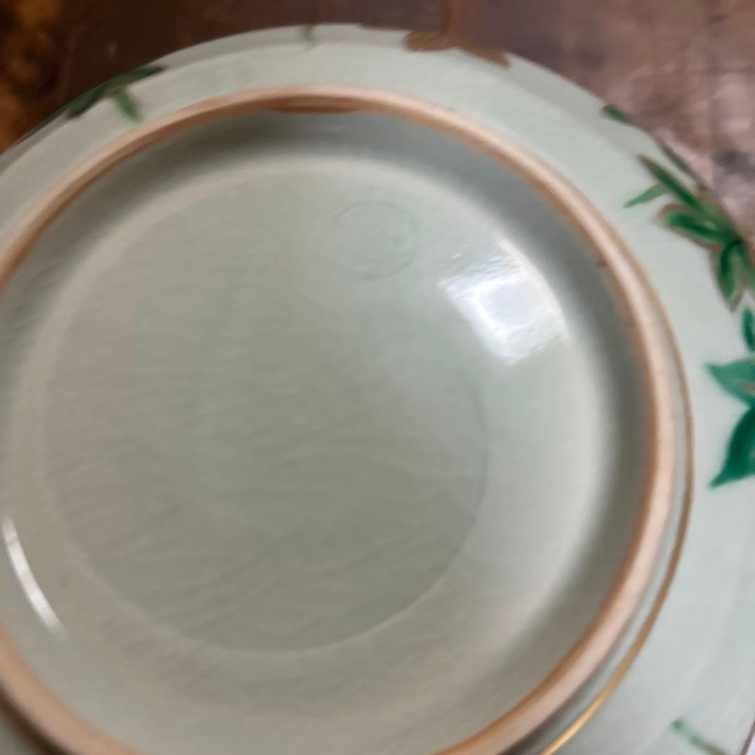 京都　京焼　清水焼　雲泉窯　盛鉢　金彩　紅葉　手描き