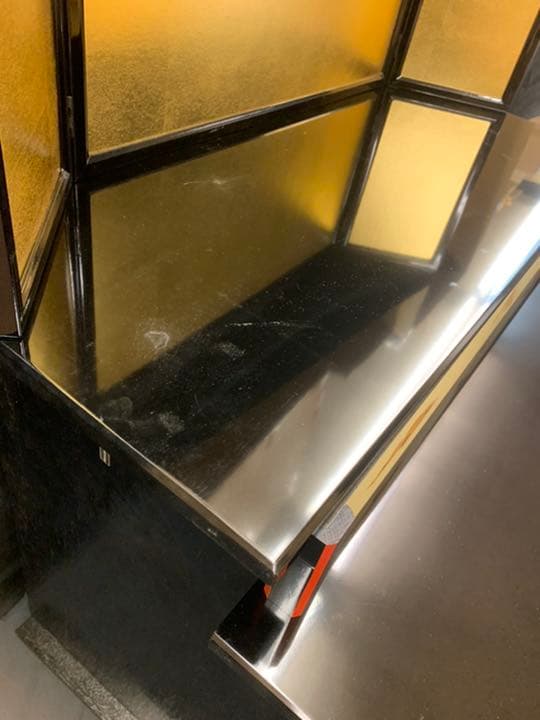 5段 焼箔 1340 雛人形　飾り台　屏風セット