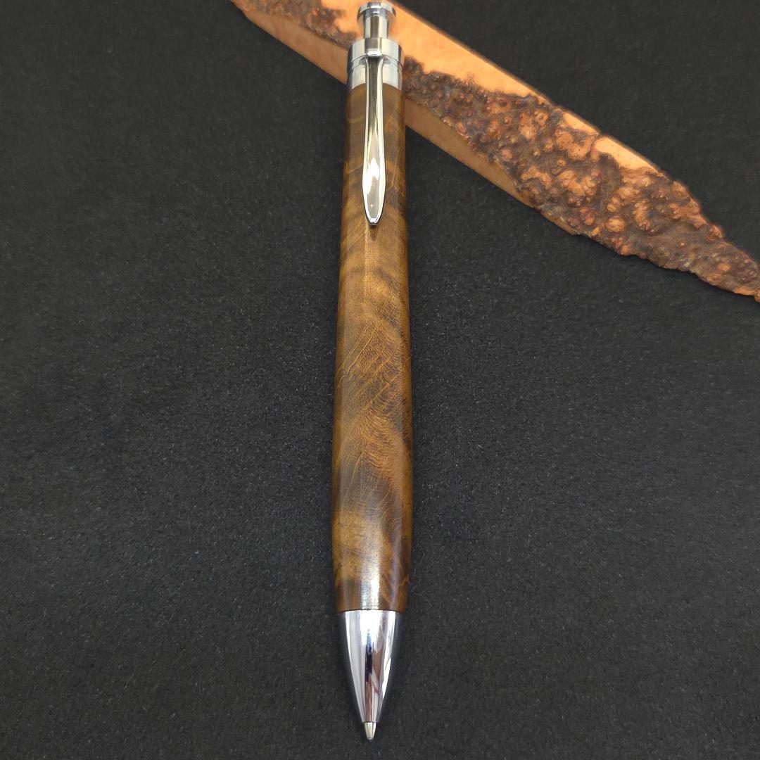 No.26ハンドメイド木軸シャーペンホウ縮み杢