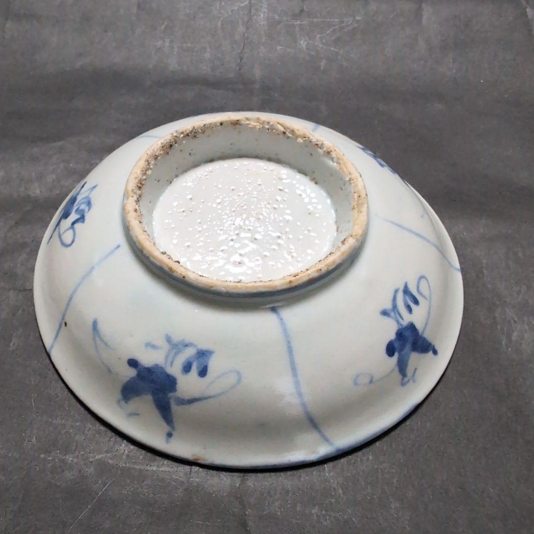 李朝染付福字文皿　李朝青白磁染付皿　李朝染付皿　李朝青花皿　李朝白磁皿