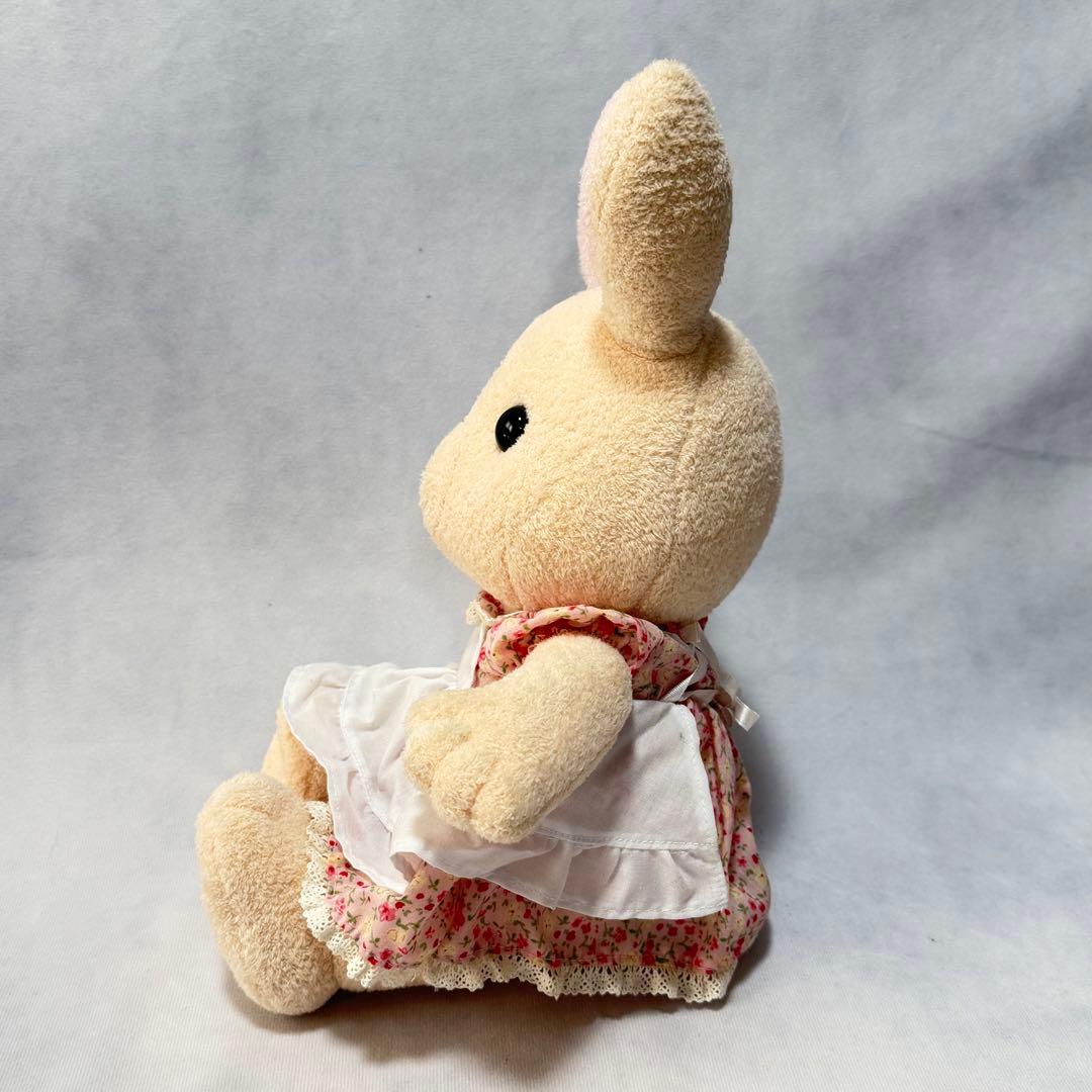 希少 美品★当時物 シルバニアファミリー みるくウサギ ぬいぐるみ Mサイズ