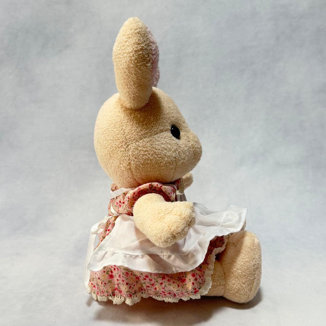 希少 美品★当時物 シルバニアファミリー みるくウサギ ぬいぐるみ Mサイズ