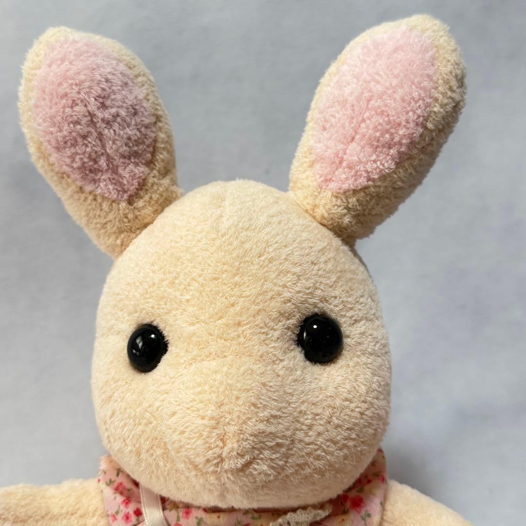 希少 美品★当時物 シルバニアファミリー みるくウサギ ぬいぐるみ Mサイズ