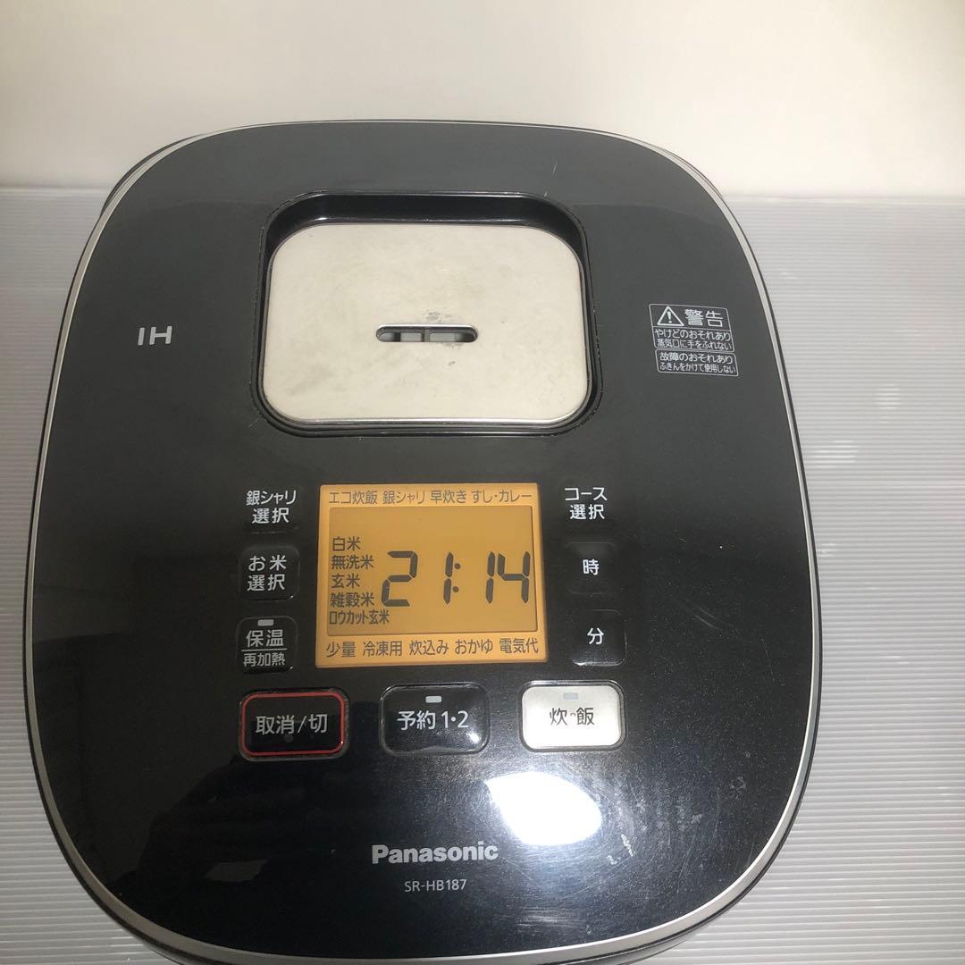 Panasonic SR-HB187-K 1升炊き　黒色　炊飯器　ジャー