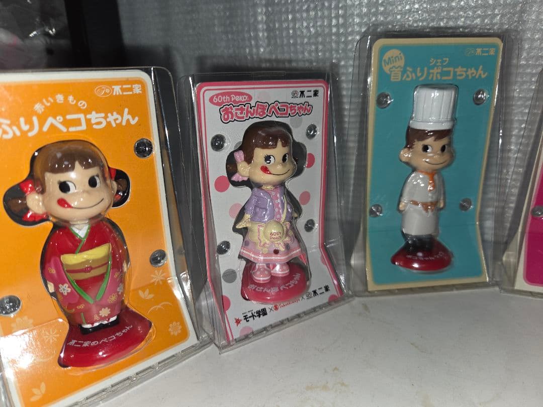 不二家　mini首振りペコちゃん&mini首振りポコちゃん