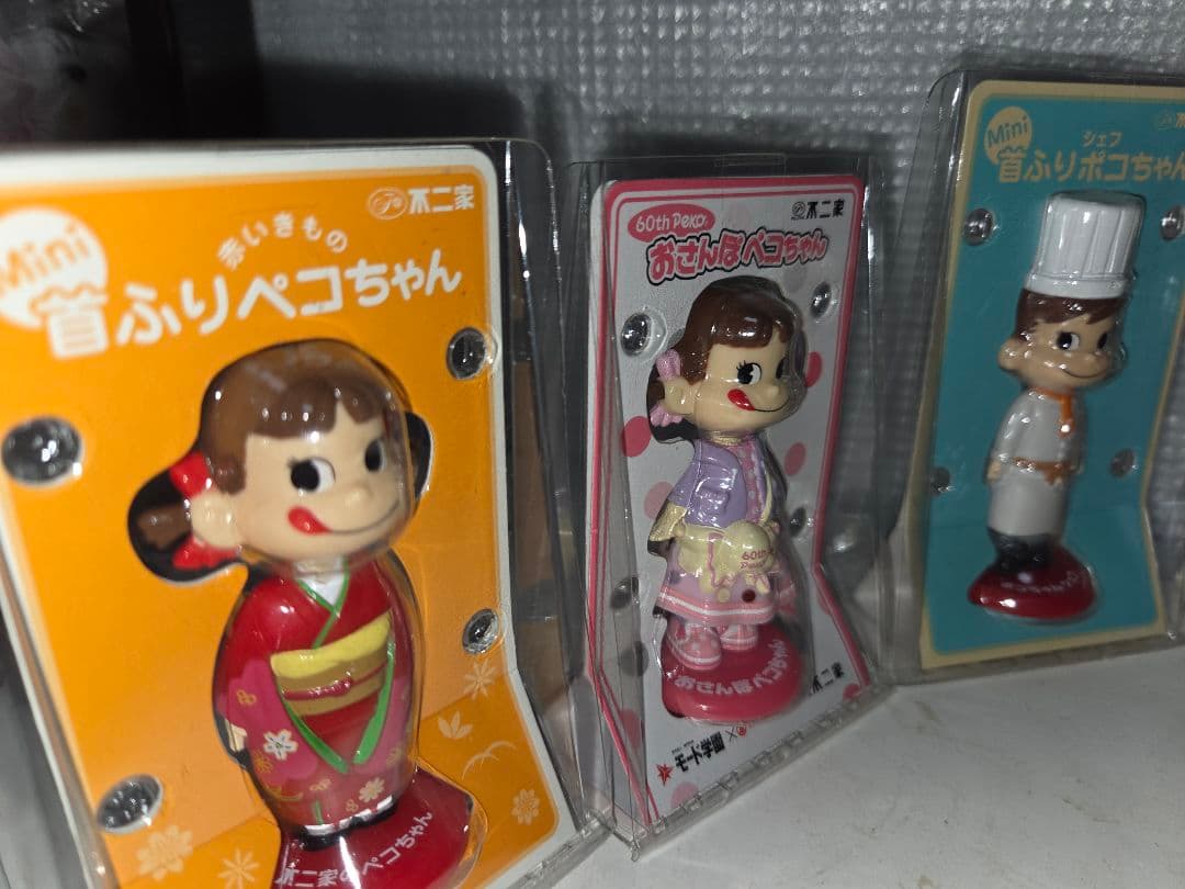 不二家　mini首振りペコちゃん&mini首振りポコちゃん
