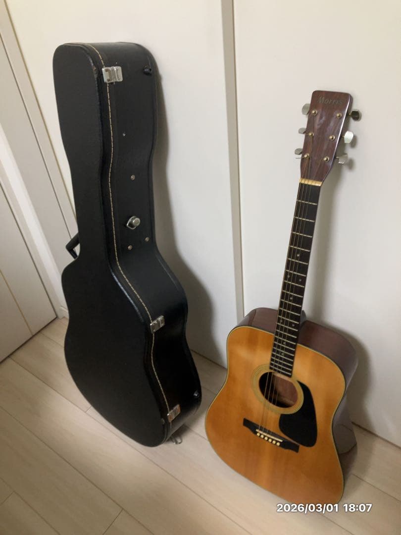 中古美品　Morris MD-502 アコースティックギター　ハードケース付き