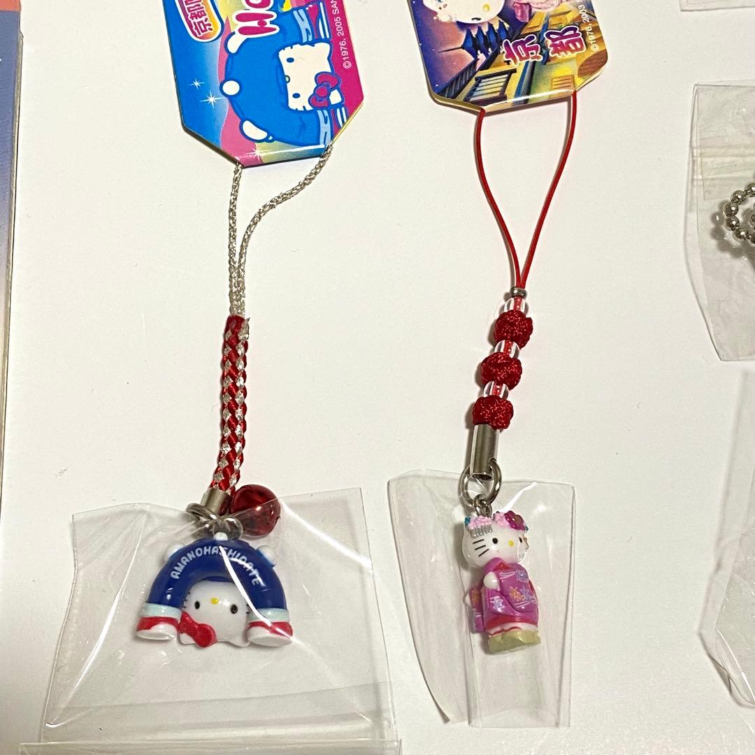 ご当地ハローキティ◎ストラップ・根付け・チェーンマスコット10点セット◎未使用品