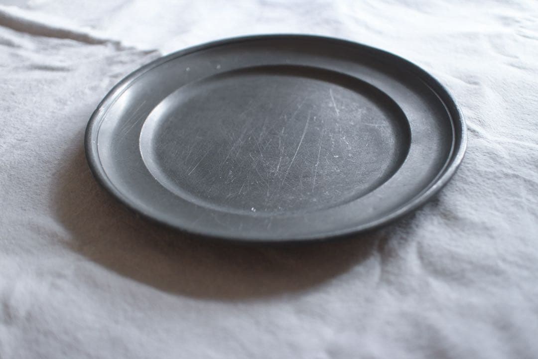 ピューター　エタン　プレート　アンティーク　皿