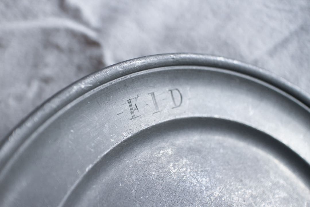 ピューター　エタン　プレート　アンティーク　皿