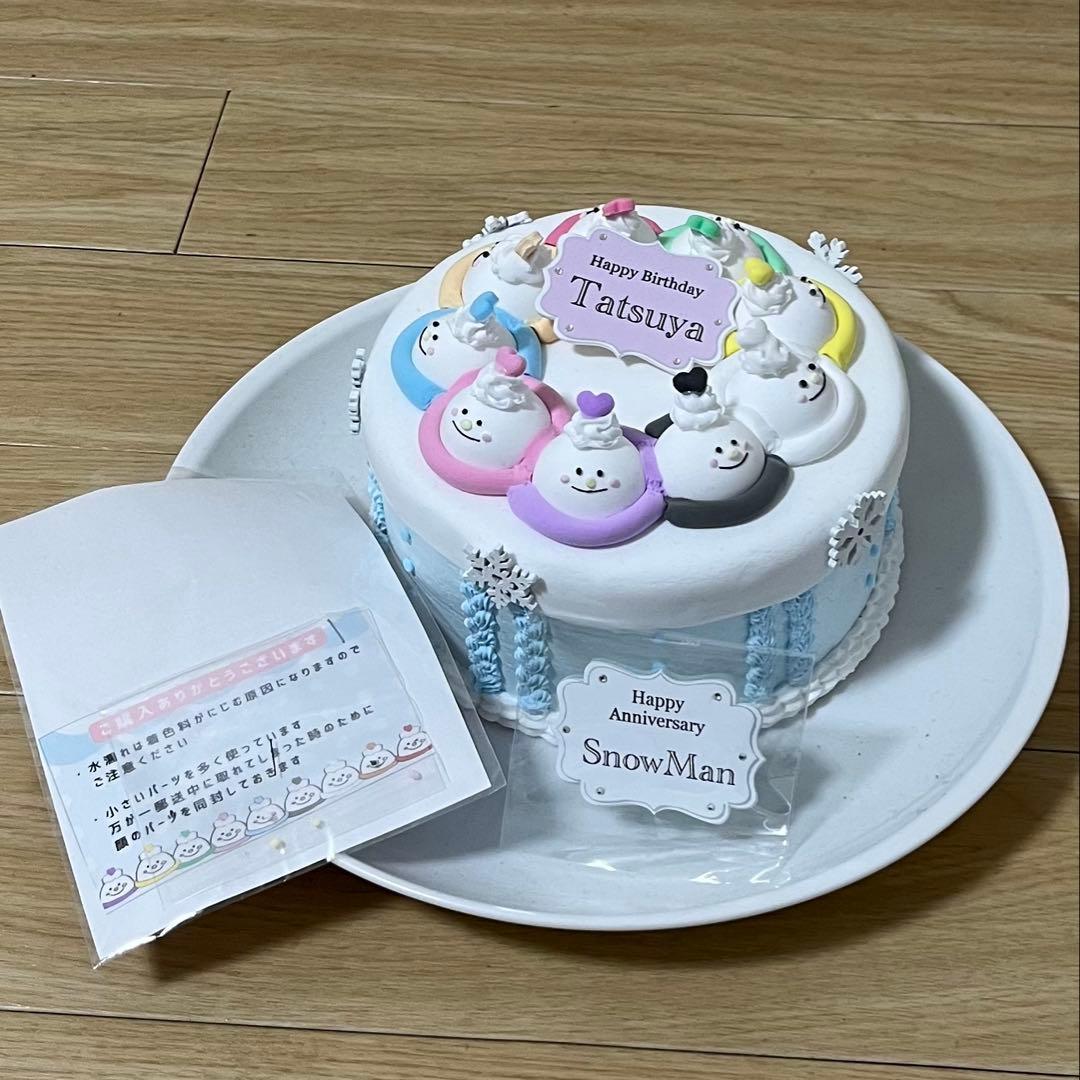 スノーマンフェイクケーキ