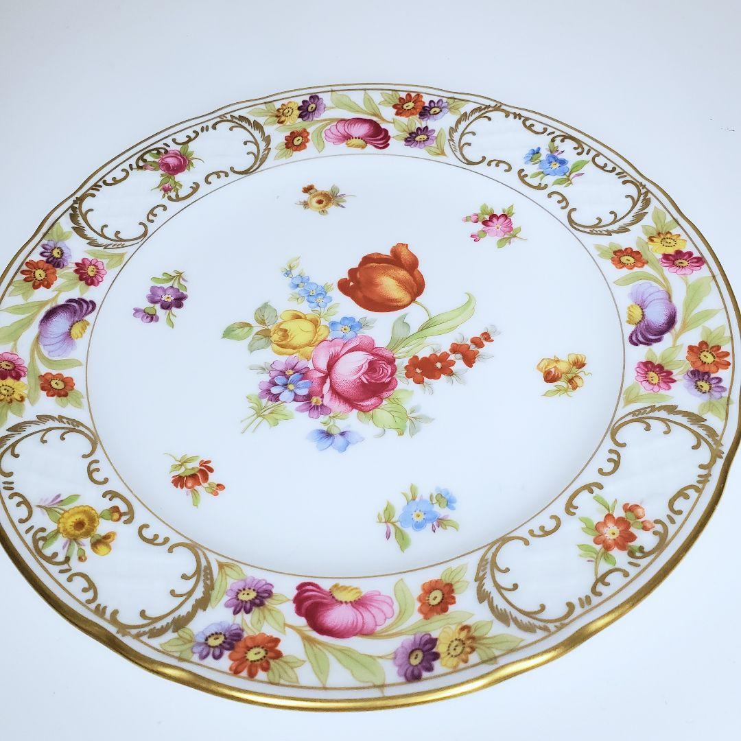ドイツ製◆シューマンババリア◆ドレスデンフラワー プレート 19.5cm ②