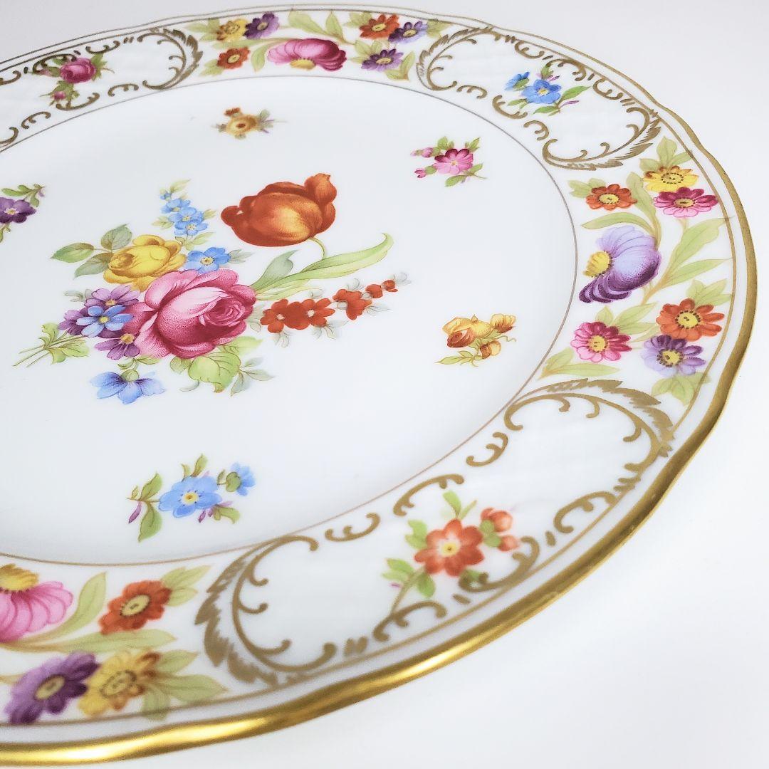 ドイツ製◆シューマンババリア◆ドレスデンフラワー プレート 19.5cm ②