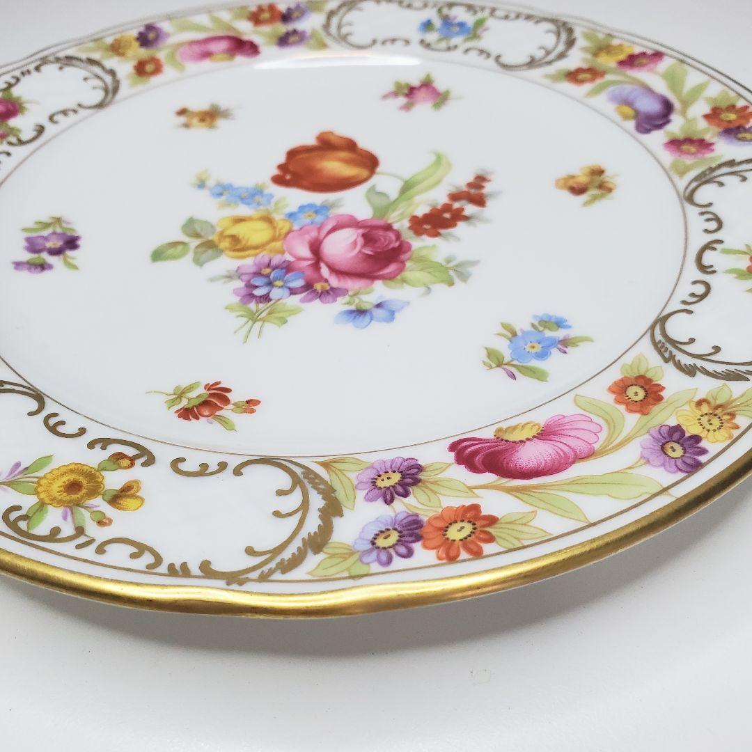 ドイツ製◆シューマンババリア◆ドレスデンフラワー プレート 19.5cm ②