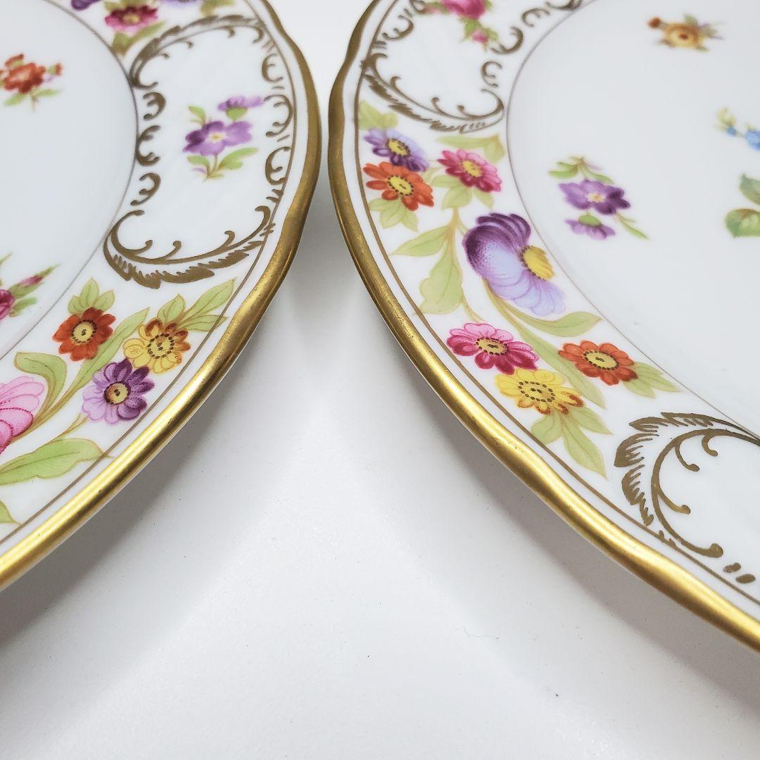 ドイツ製◆シューマンババリア◆ドレスデンフラワー プレート 19.5cm ②