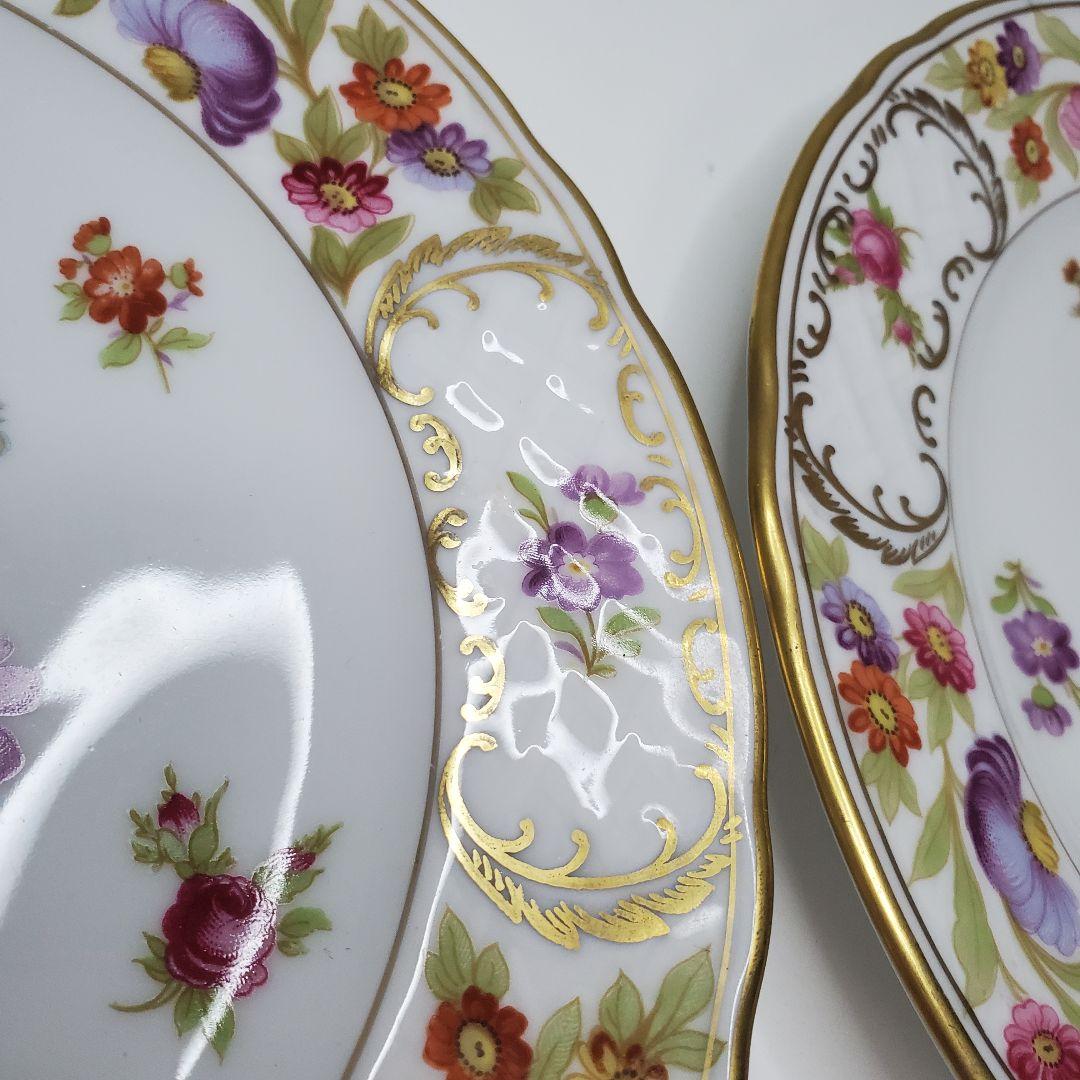 ドイツ製◆シューマンババリア◆ドレスデンフラワー プレート 19.5cm ②