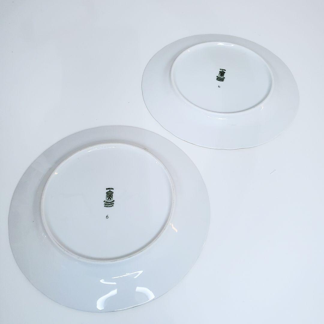 ドイツ製◆シューマンババリア◆ドレスデンフラワー プレート 19.5cm ②