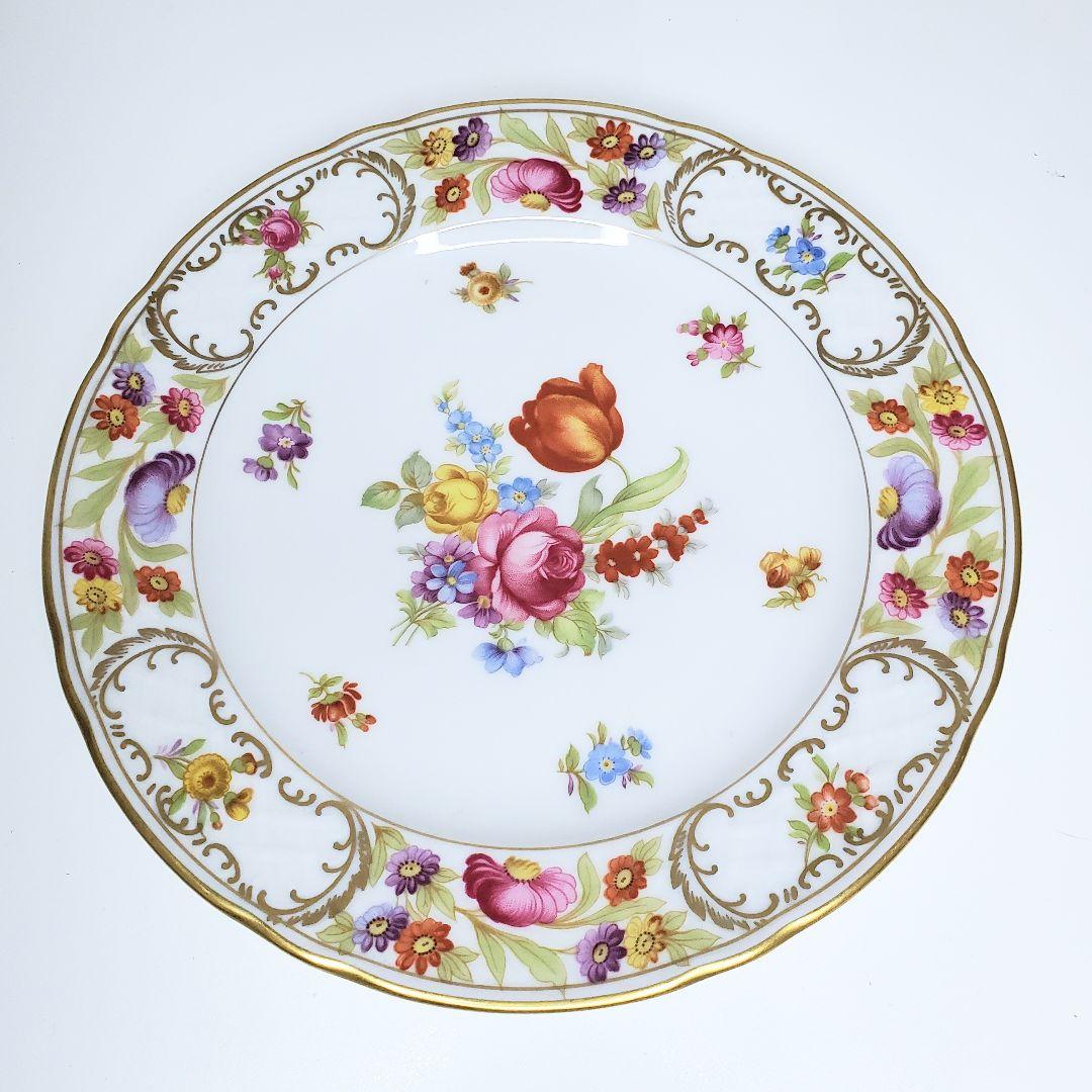 ドイツ製◆シューマンババリア◆ドレスデンフラワー プレート 19.5cm ②