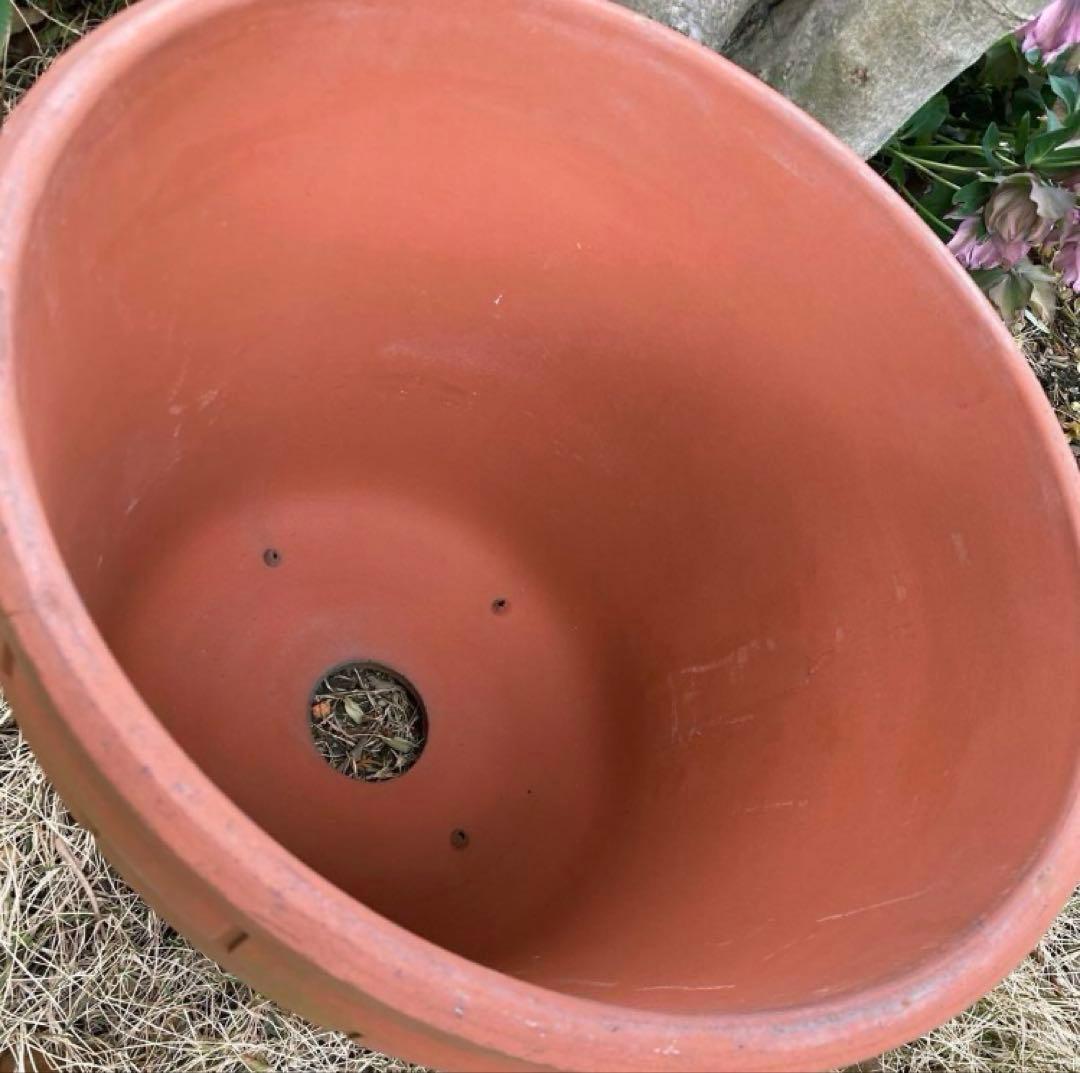 ☆春ガーデン到来☆ 《ガーデン雑貨》　レンガ調テラコッタ鉢 9号 3個セット