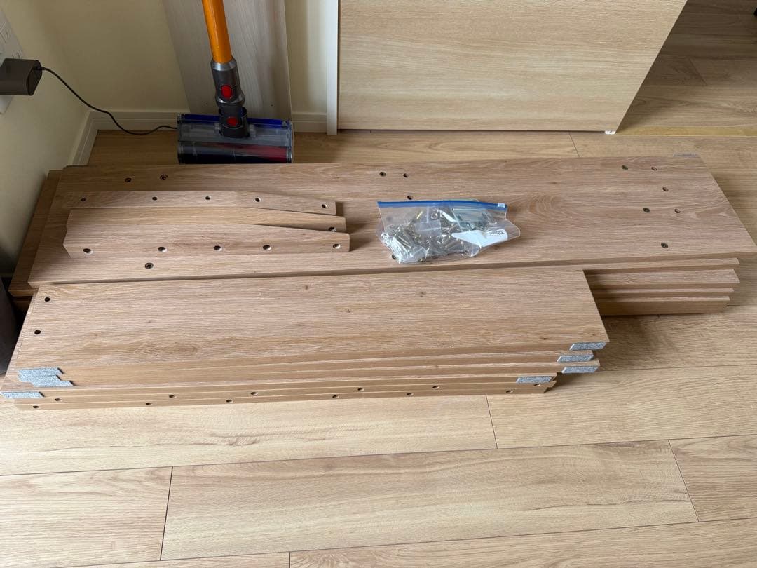 【だだだ】LOWYAベッドフレーム シャビーナチュラル セミダブル