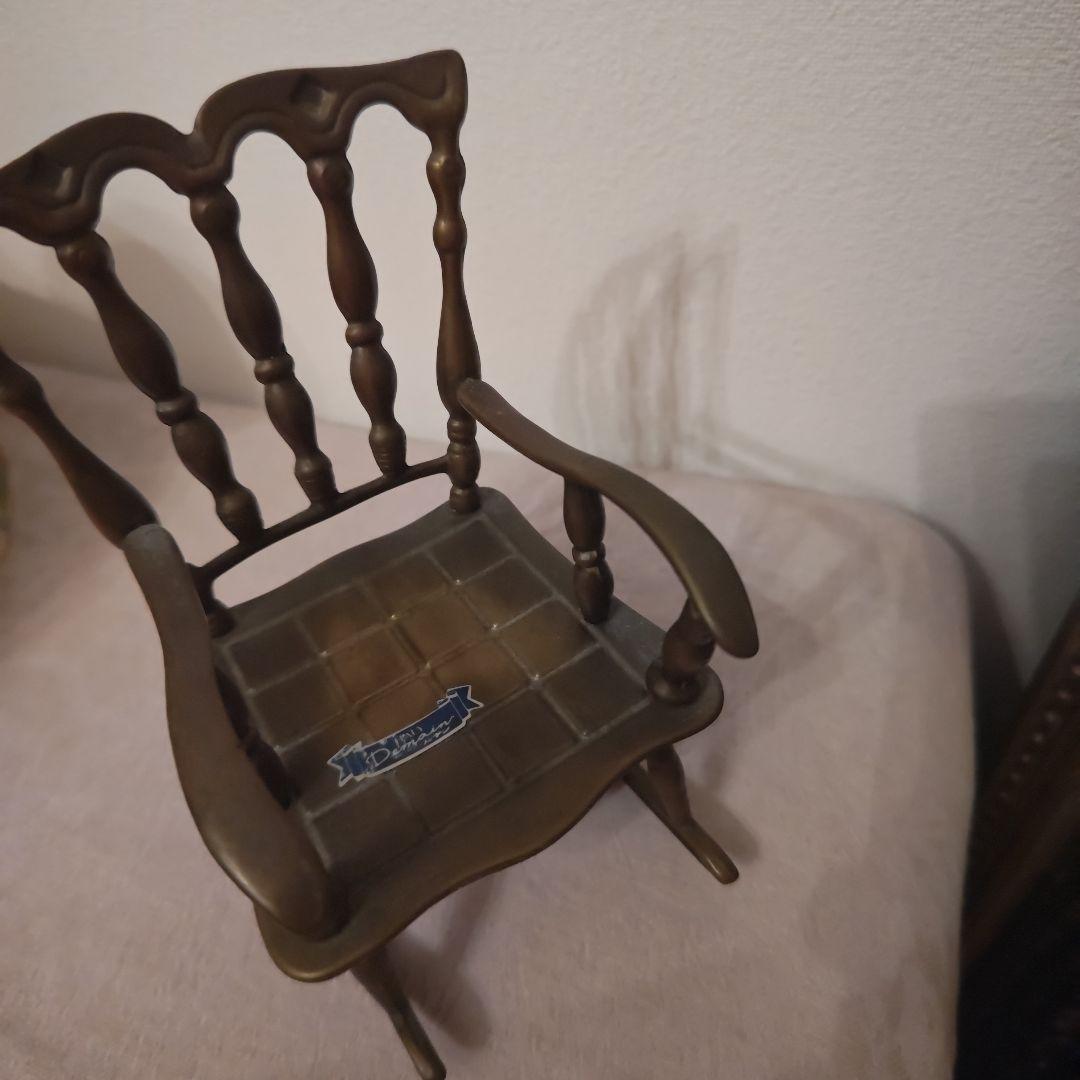 ドマン　ロッキングチェア　ドールチェア　イタリア製　真鍮　アンティーク　ブラス