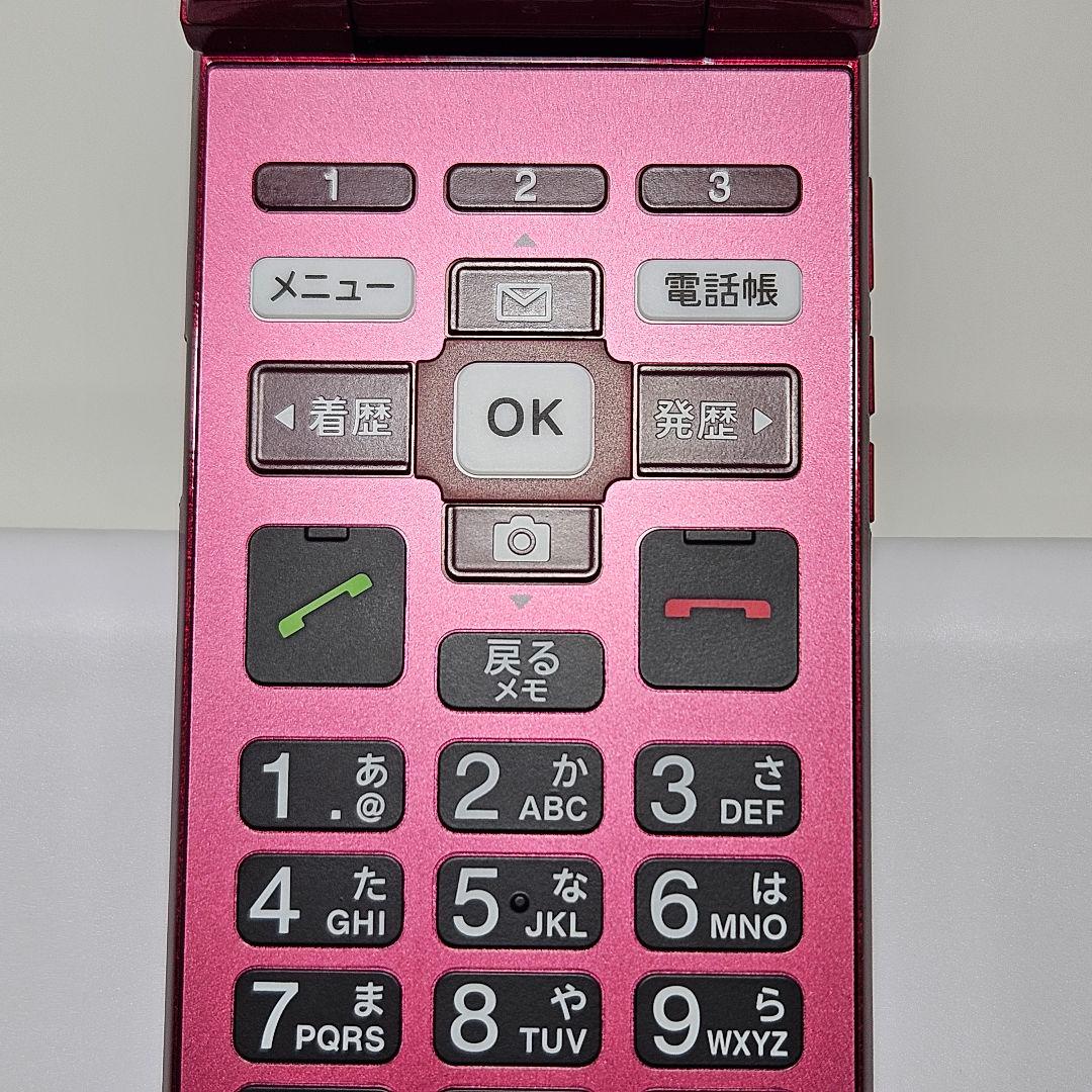 【ほぼ未使用】かんたんケータイ KYF41 ワインレッド SIMフリー au