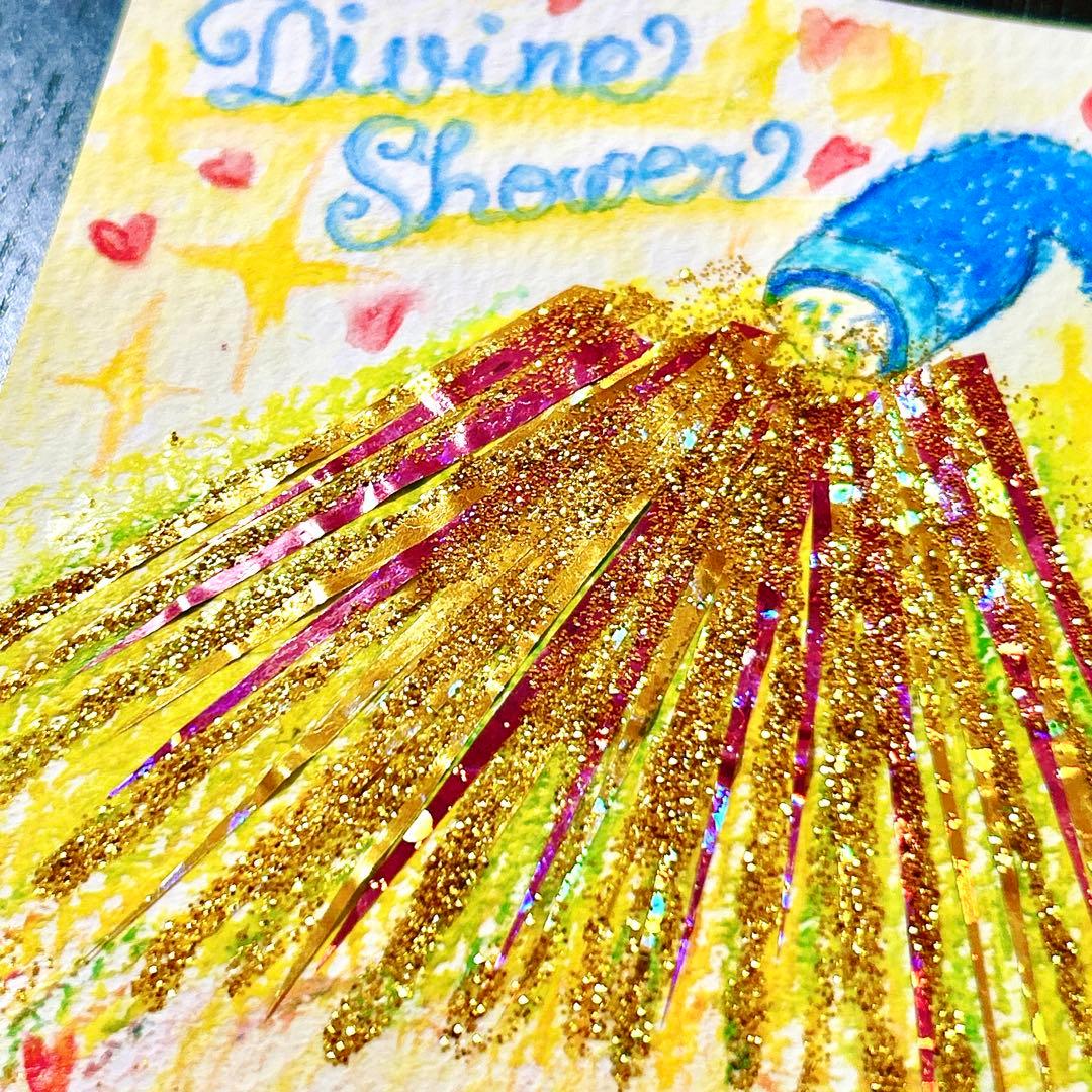 【原画】見るだけで強力浄化ヒーリング画✨「聖なる光のシャワー」