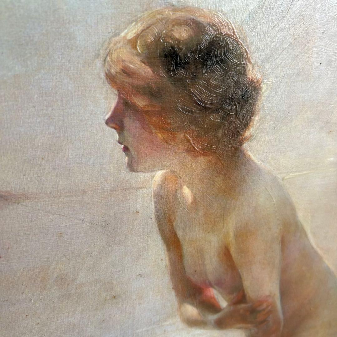 世界の名画　ポール・シャバ　9月の朝　ヌード インテリア 美術品