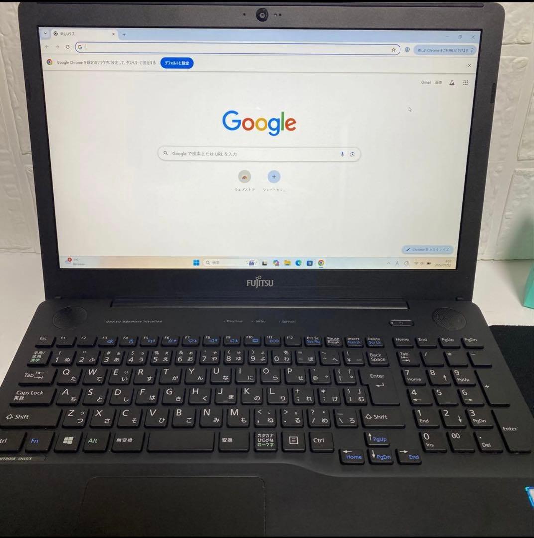 Windows11 オフィス付　高速起動SSD FHD画面　美品富士通ノートPC