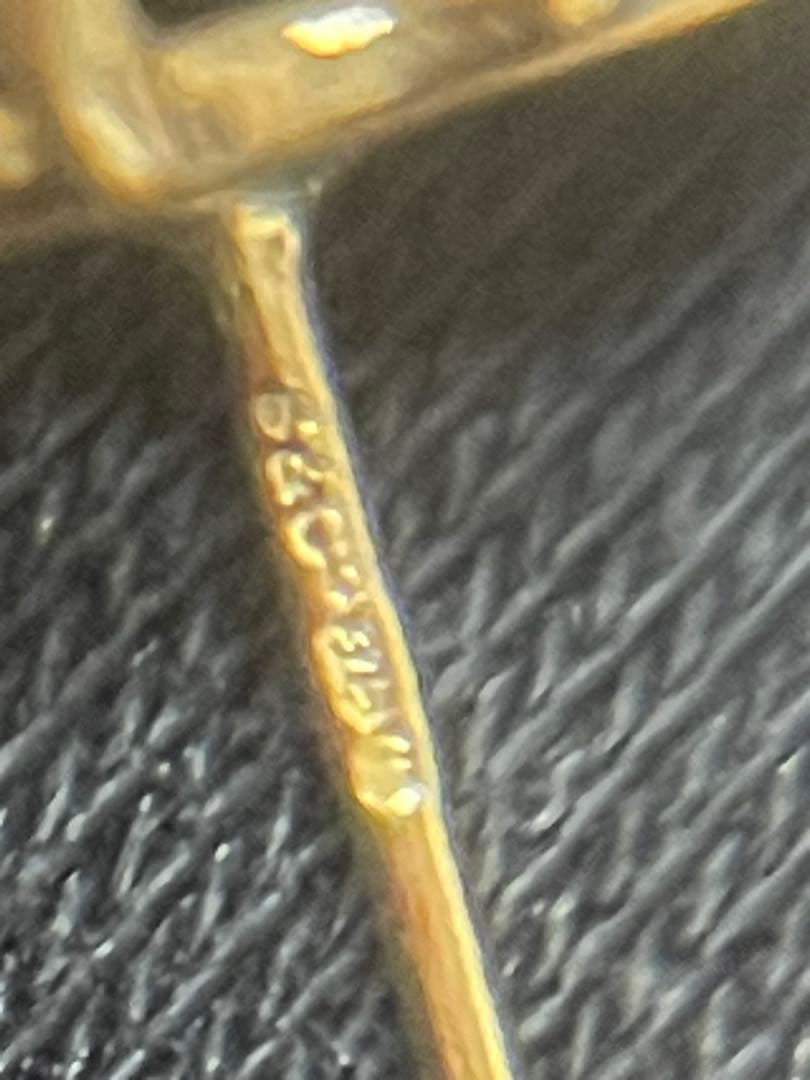 イギリス　ビンテージ　オパールピアス　サファイア　9CT 9Kゴールド　S&Co