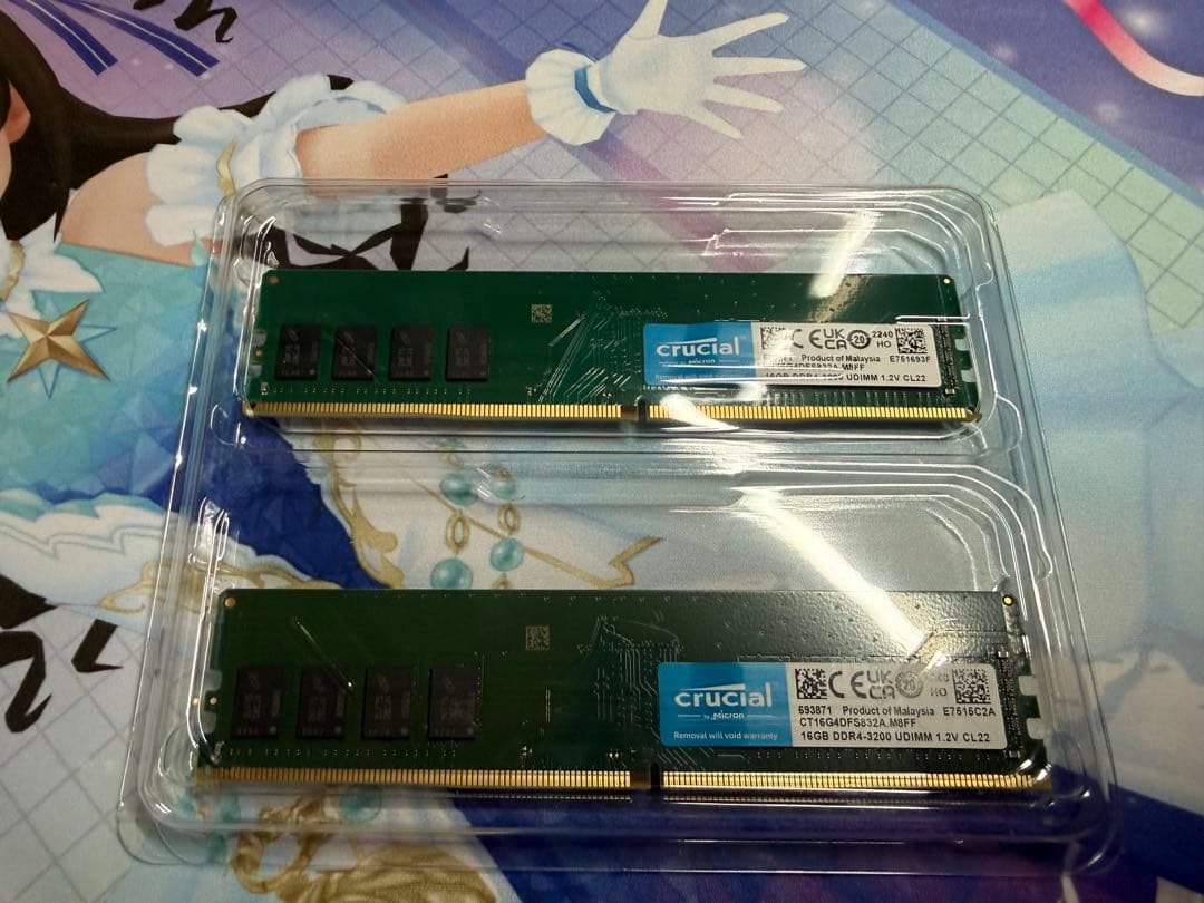 DDR4デスクトップ用メモリ　3200MHz 16GB✖︎2