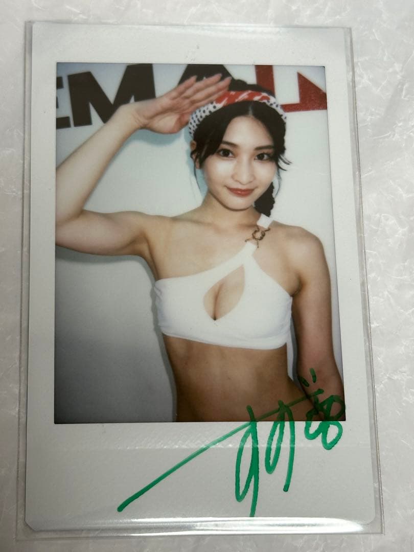 本庄鈴　直筆サイン入りチェキ　チェキ　祭り　ハチマキ　レア　①