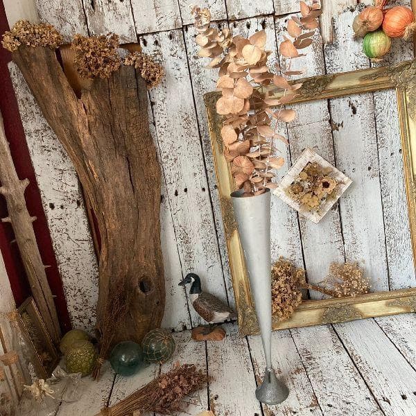 ミニマルな メタル フラワーベース*花瓶 花器 ドライフラワー 花入*シンプル