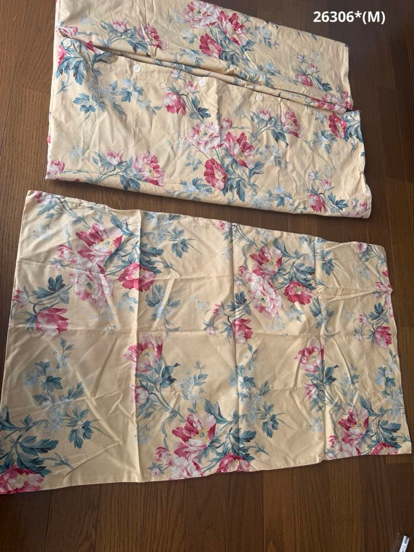 Ralph Laurenラルフローレン、掛け布団カバー、枕カバー、花柄、コットン