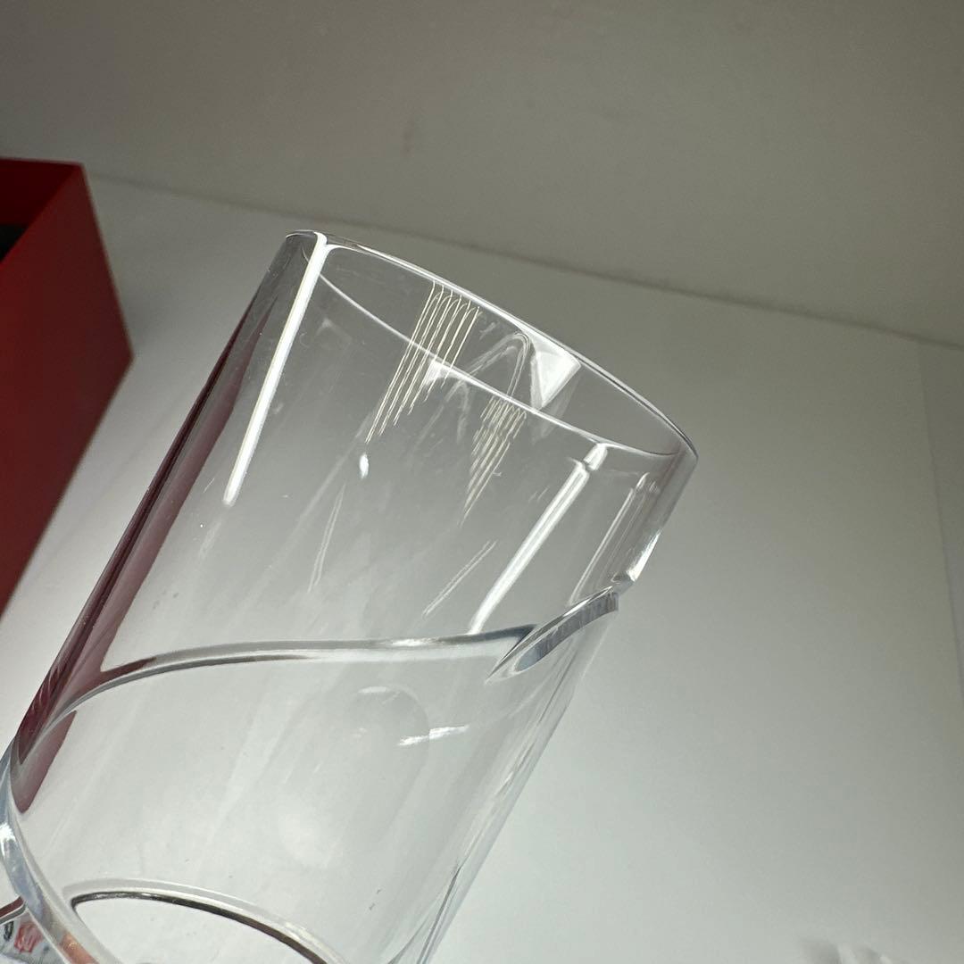 バカラ　スパイラル　フラワーベース　共箱　高さ20㎝ 東Y7-0410☆2F