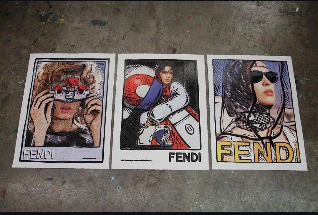 Joshua Vides ジョシュアヴィーダス　FENDI シルクスクリーン