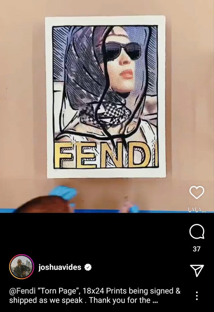 Joshua Vides ジョシュアヴィーダス　FENDI シルクスクリーン