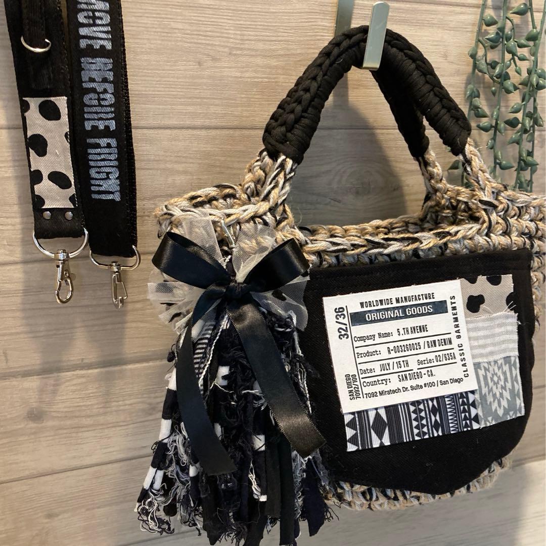 ゆりこんた様オーダー ハンドメイドバッグ デニムリメイク リメイクデニムバッグ