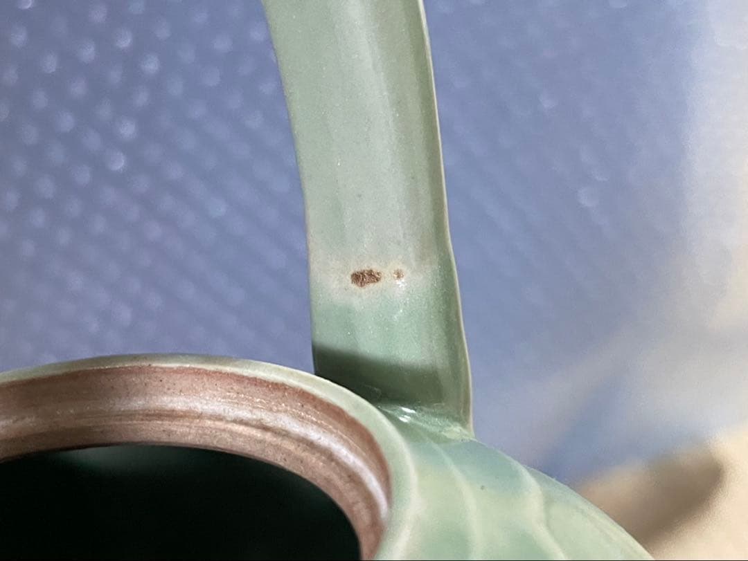 青磁 雲龍文 提梁式 平安 艶彩造 水注 京焼 茶道具 茶器 和食器 共箱 共布