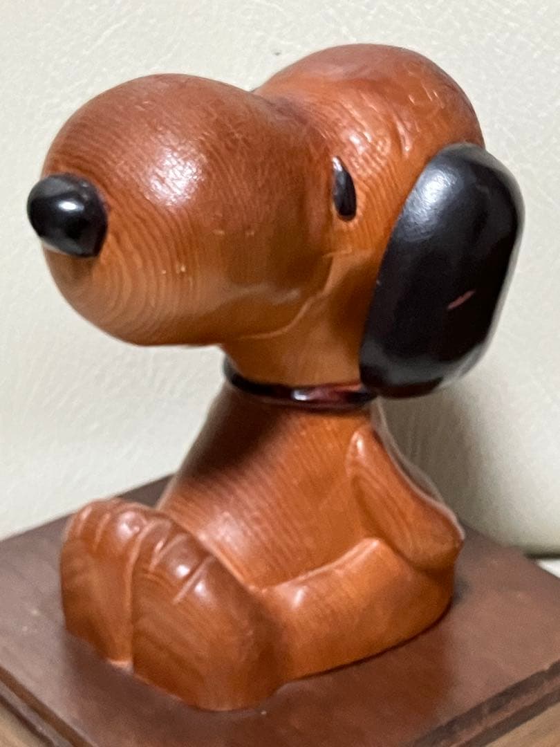 ビンテージ　限定販売品　スヌーピー　木製フィギュア　小物入れ