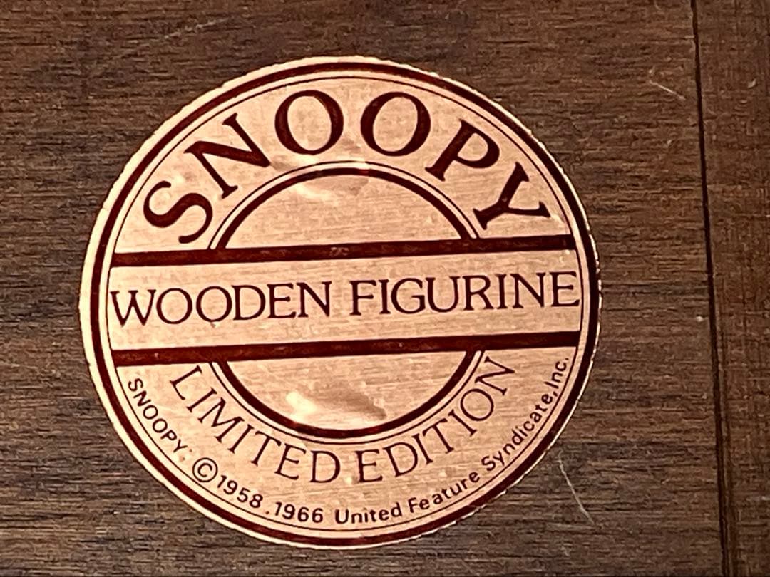 ビンテージ　限定販売品　スヌーピー　木製フィギュア　小物入れ
