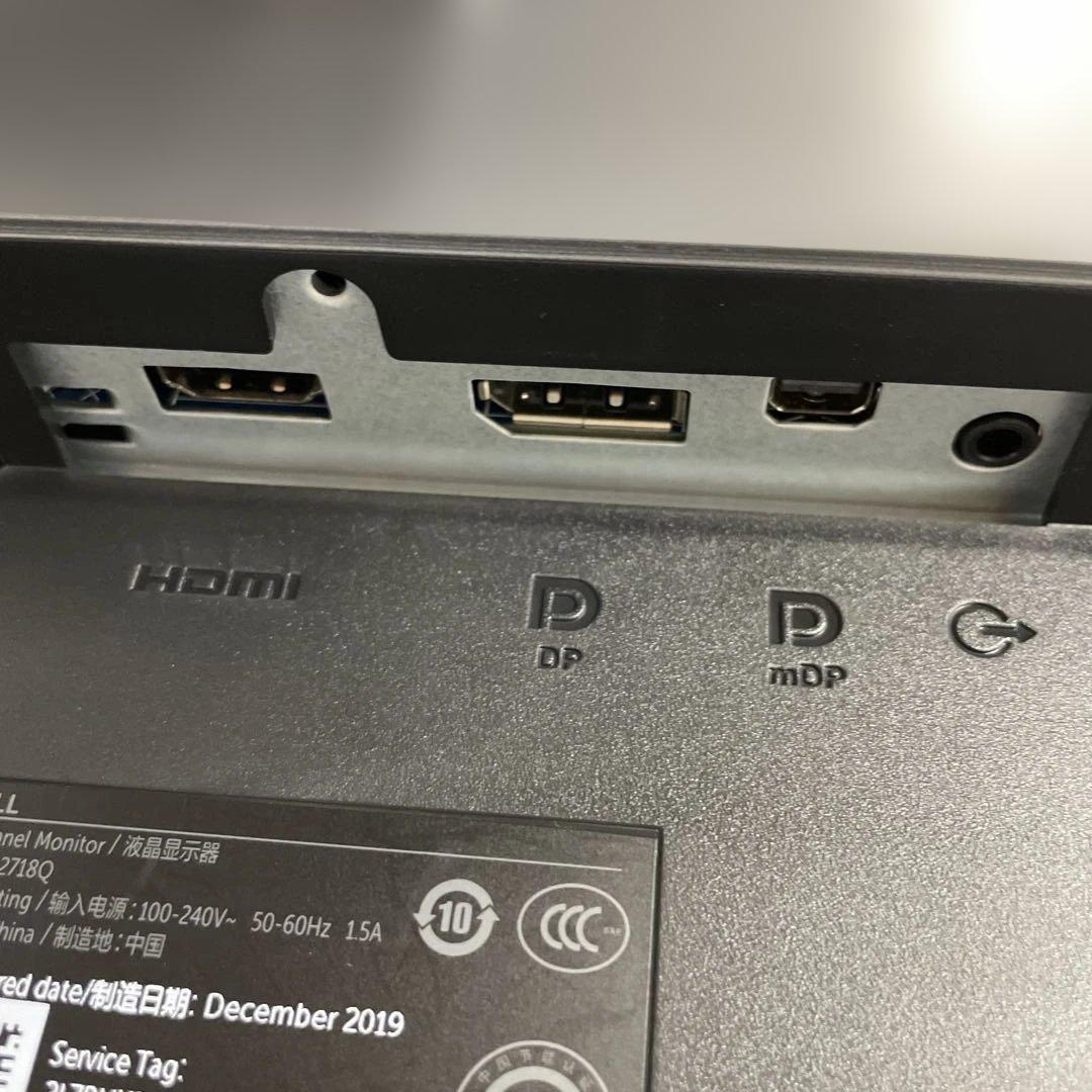 PCモニター DELL U2718Q 4K 2019年製