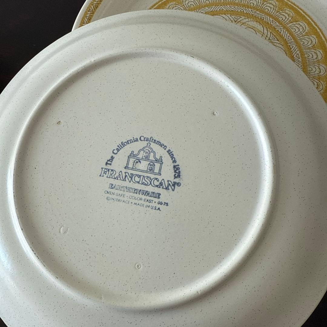 USA製フランシスカンのプレート5枚セット ミッドセンチュリー カリフォルニア