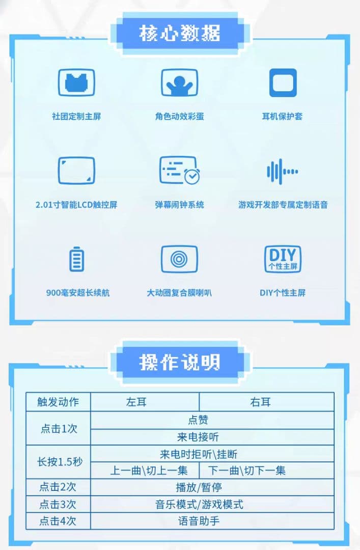 【中国限定】ブルーアーカイブ CUBE FACE ゲーム開発部 イヤホン