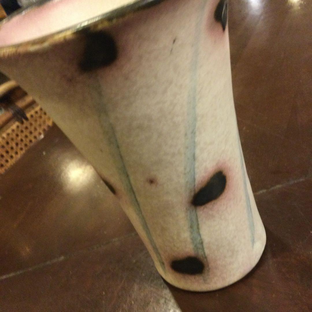 益子焼　土屋典保作　花びん　高さ約17cm 新品未使用　本物