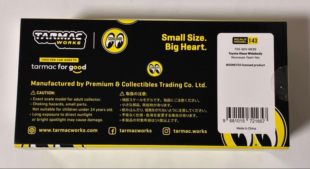 ミニカー TARMAC Toyota Hiace Widebody Mooneyes
